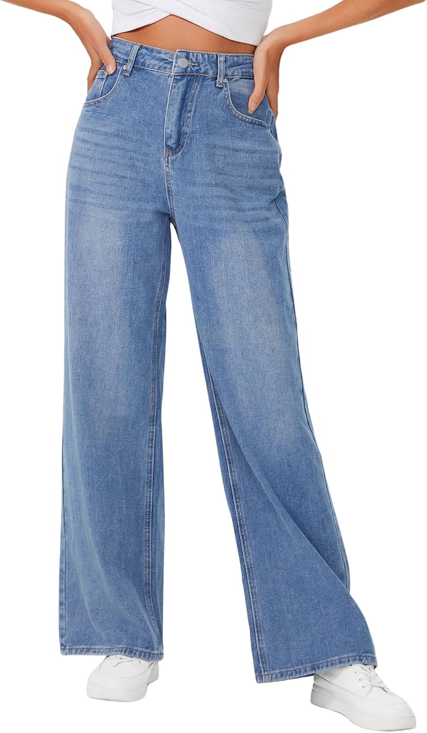 Genleck Baggy Jeans for Woman High Waisted Loose Guyana Ubuy