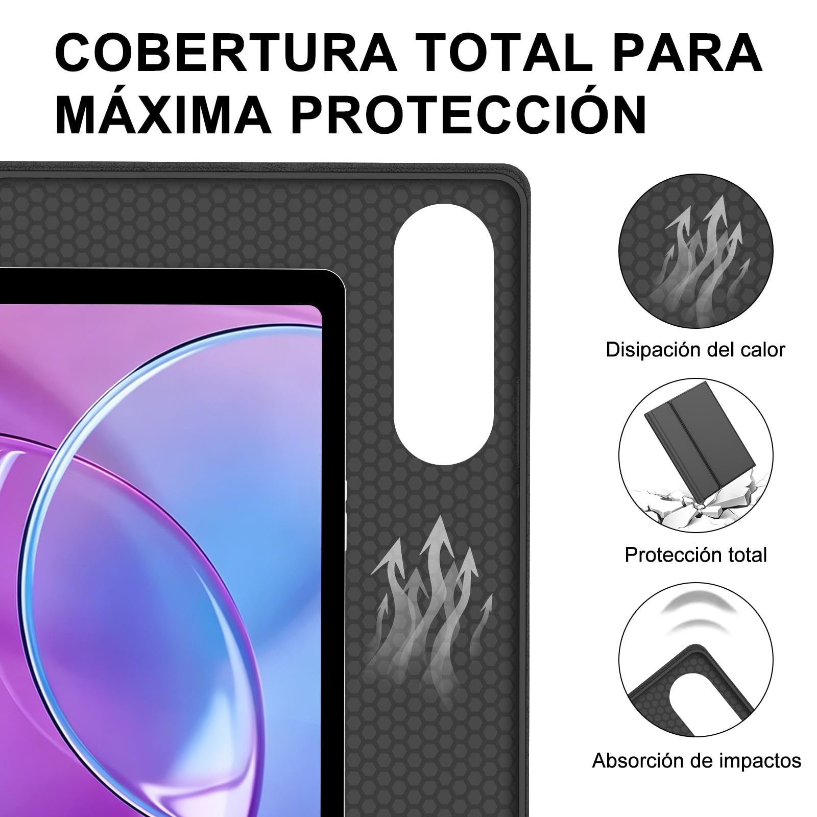 Teclado Funda para Lenovo Idea Tab Pro Gen 2 2026 13 pulgadas con Touchpad | Capa keyboard Trackpad Español Ñ Retroiluminado Desmontable Bluetooth para Lenovo Idea Tab Pro Gen 2 TB390FU, Negro