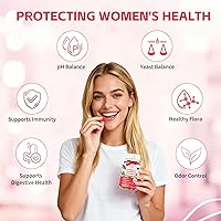 Vista 4 de Women Probiotic Gummies, Sugar Free Cranberry Flavor Supports Feminine pH Balance, Vaginal Health, Odor Control, Yeast Balance Digestive &