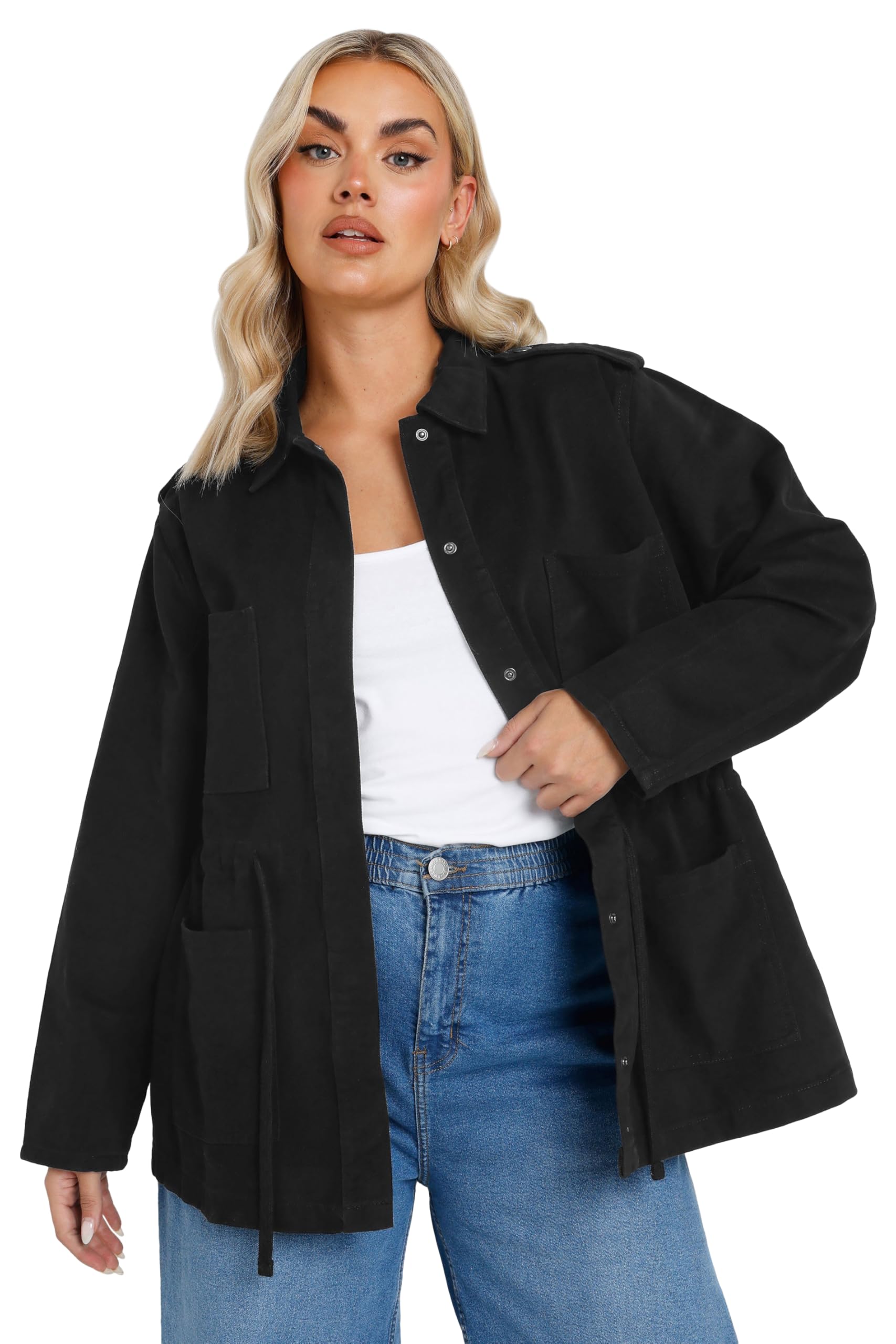 Yours - Women's Denim Jacket - Black - Size 26-28