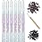 White Pink Hair Tinsel Kit with Tool 6pcs 1200 Strands Glitter Tinsel Hair Extensions Heat Resistant Sparkling Shiny Fairy Hair Accessories for Women Girls Kids 47Inch