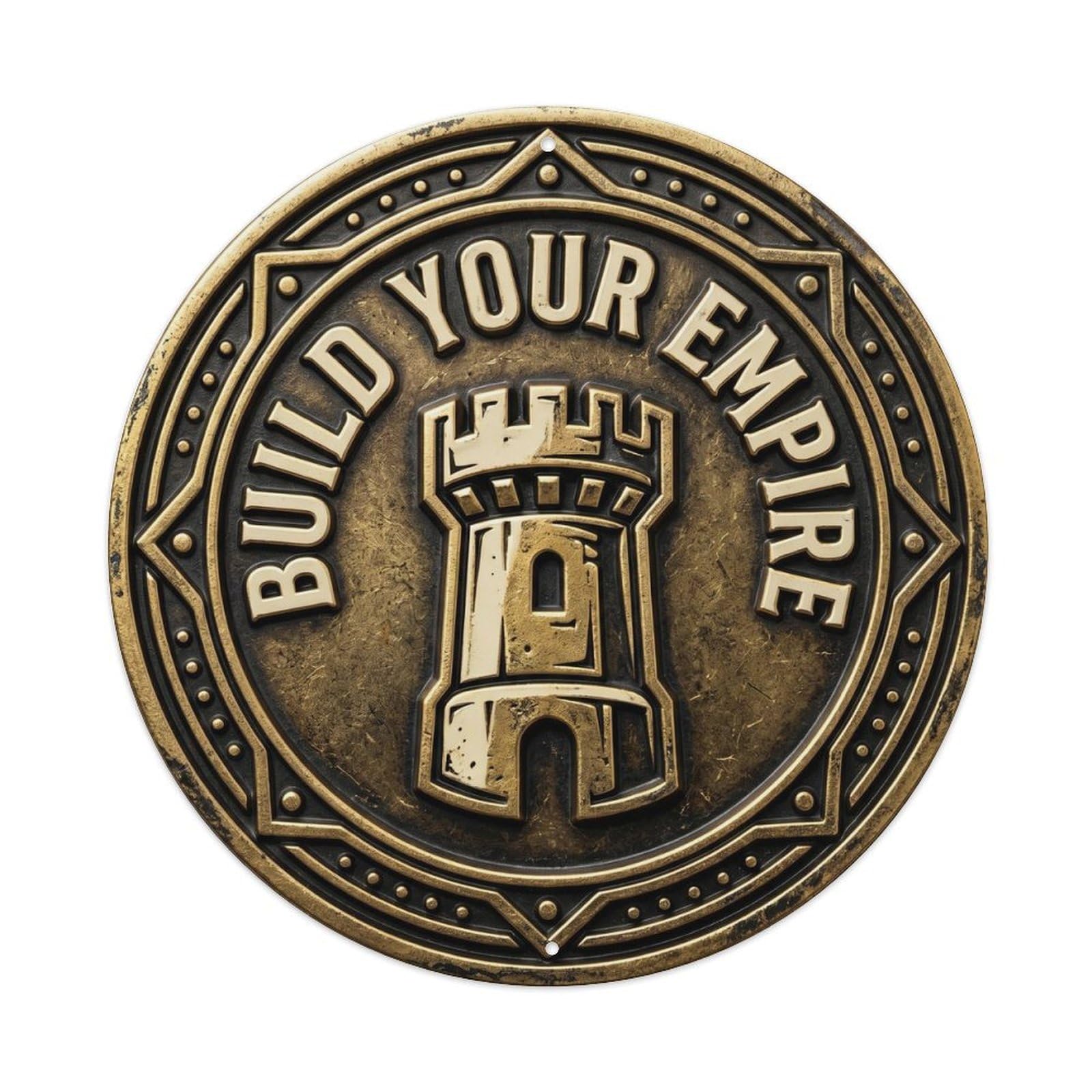 Build Your Empire Vintage Indoor Ornament Retro Slogans Metal Tin Sign