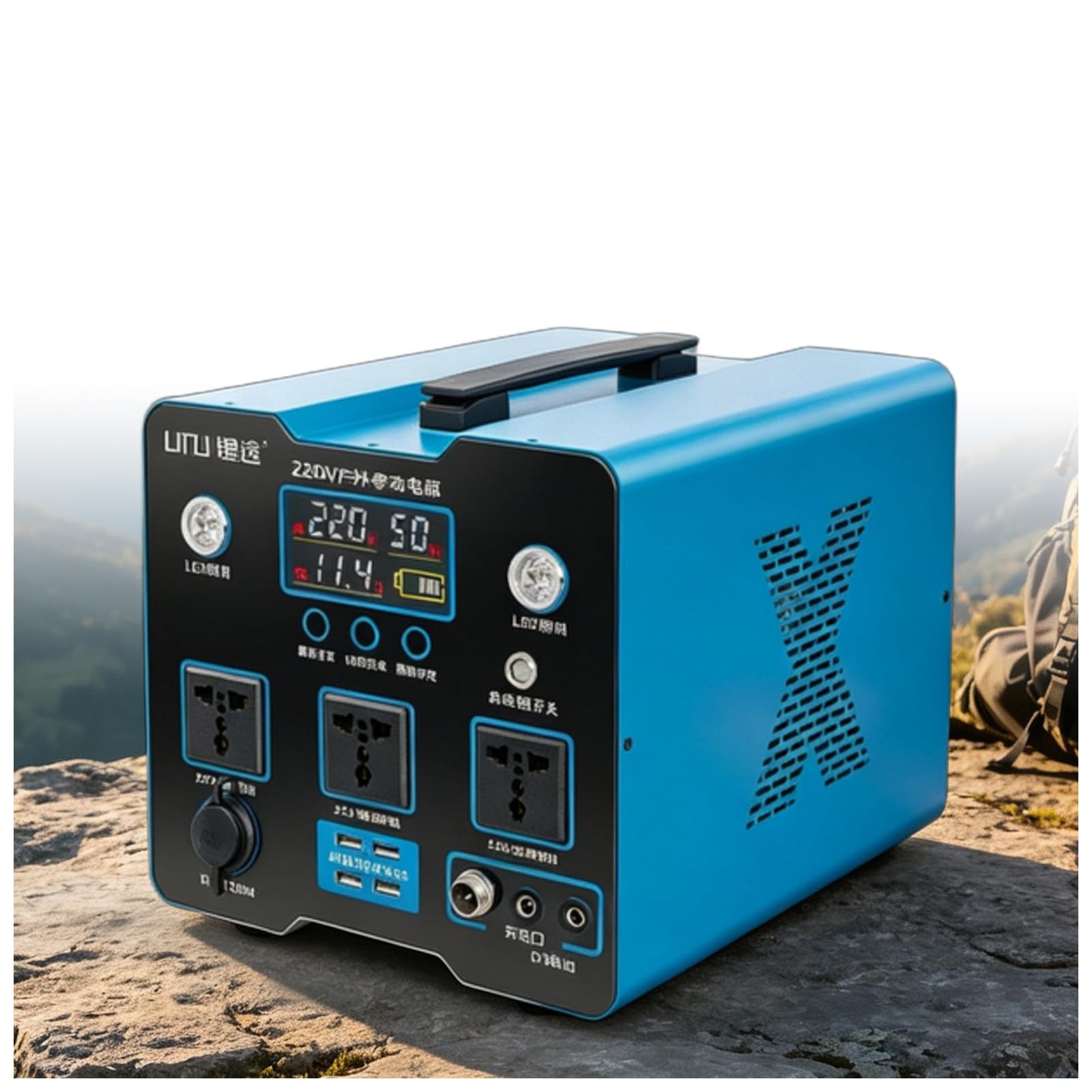 Batería emergencia 1000/1500W sinusoidal, compatible paneles solares 1500w