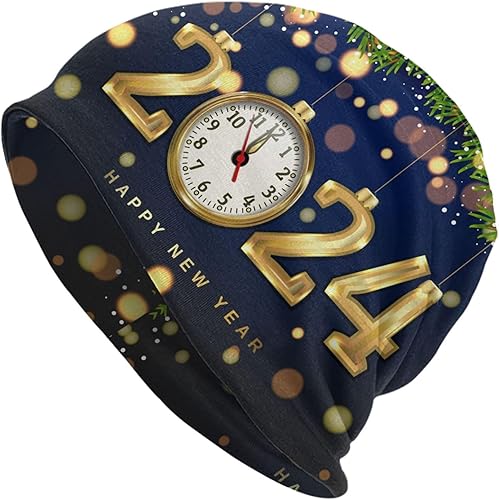 Año del Dragón Feliz Año Nuevo Chino 2024 Gorro para hombres y mujeres de punto cálido Casual Sombreros Clásico Gorro de invierno