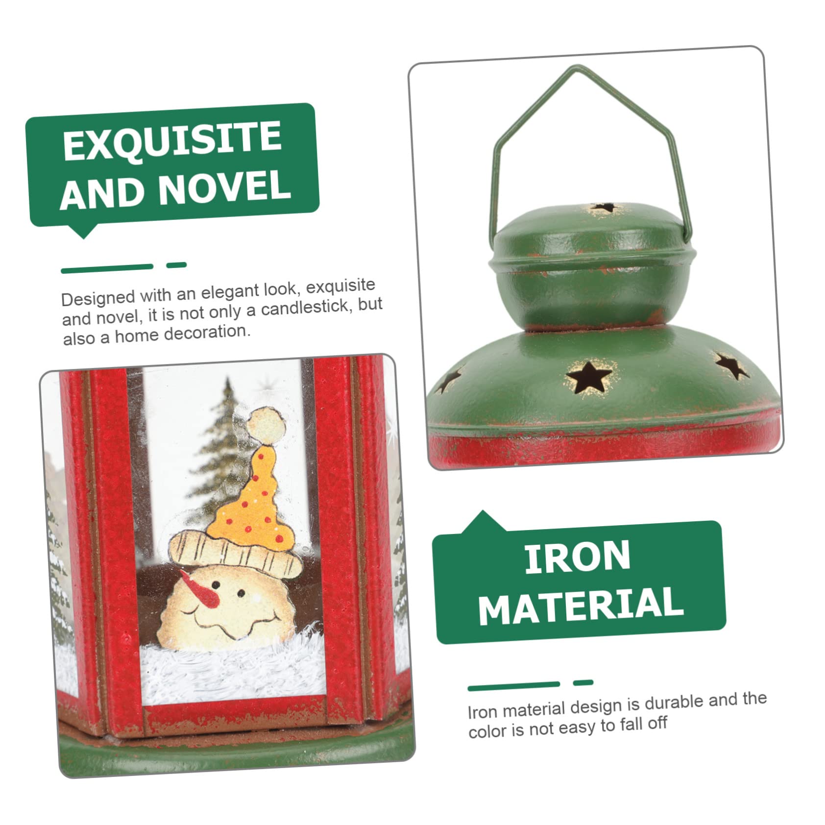 PRETYZOOM 2 Piezas De Decoraciones Navideñas Candelita Navideña Linterna Jaula Vela Linterna Decoraciones De Mesa Linternas Navideñas De Mesa Portavelas De Navidad Colgante