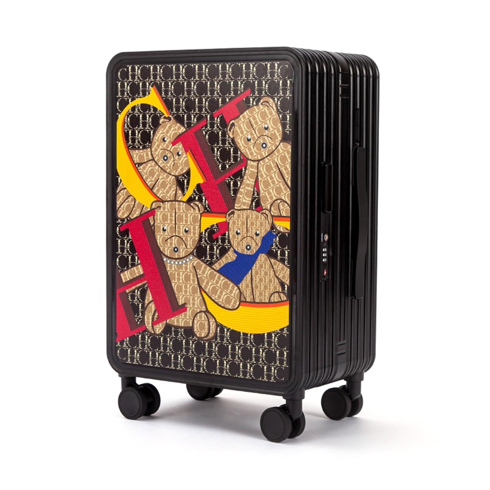 Sensore di velocità della ruota Classic Fashion Unisex New Roller Bagagli Lettera Grande Capacità Business Travel Bagagli ABS Sensore di velocità della ruota anteriore, Stile 1., One Size