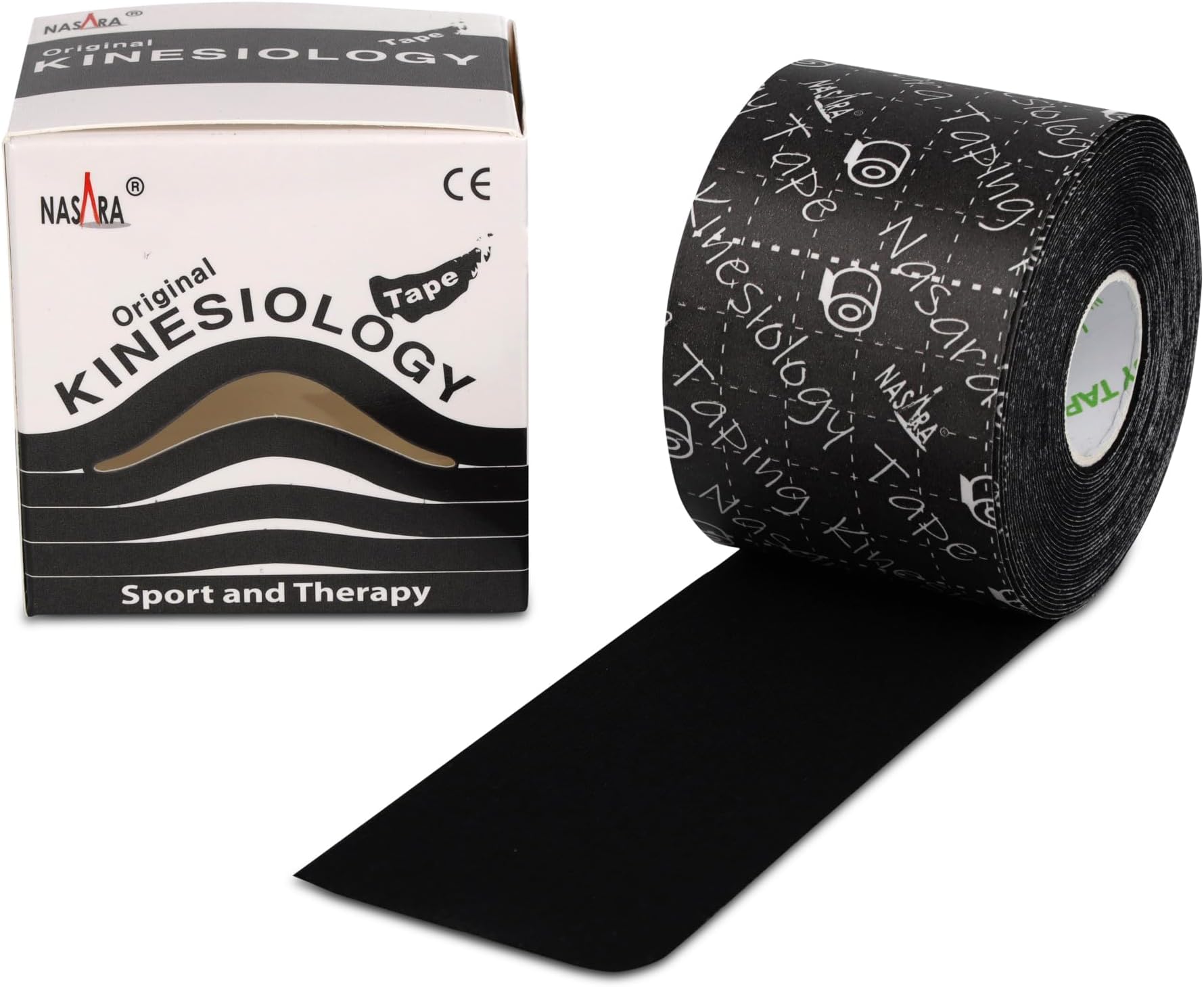 Nasara Kinesiology Tape (BLACK, 5.00 M)