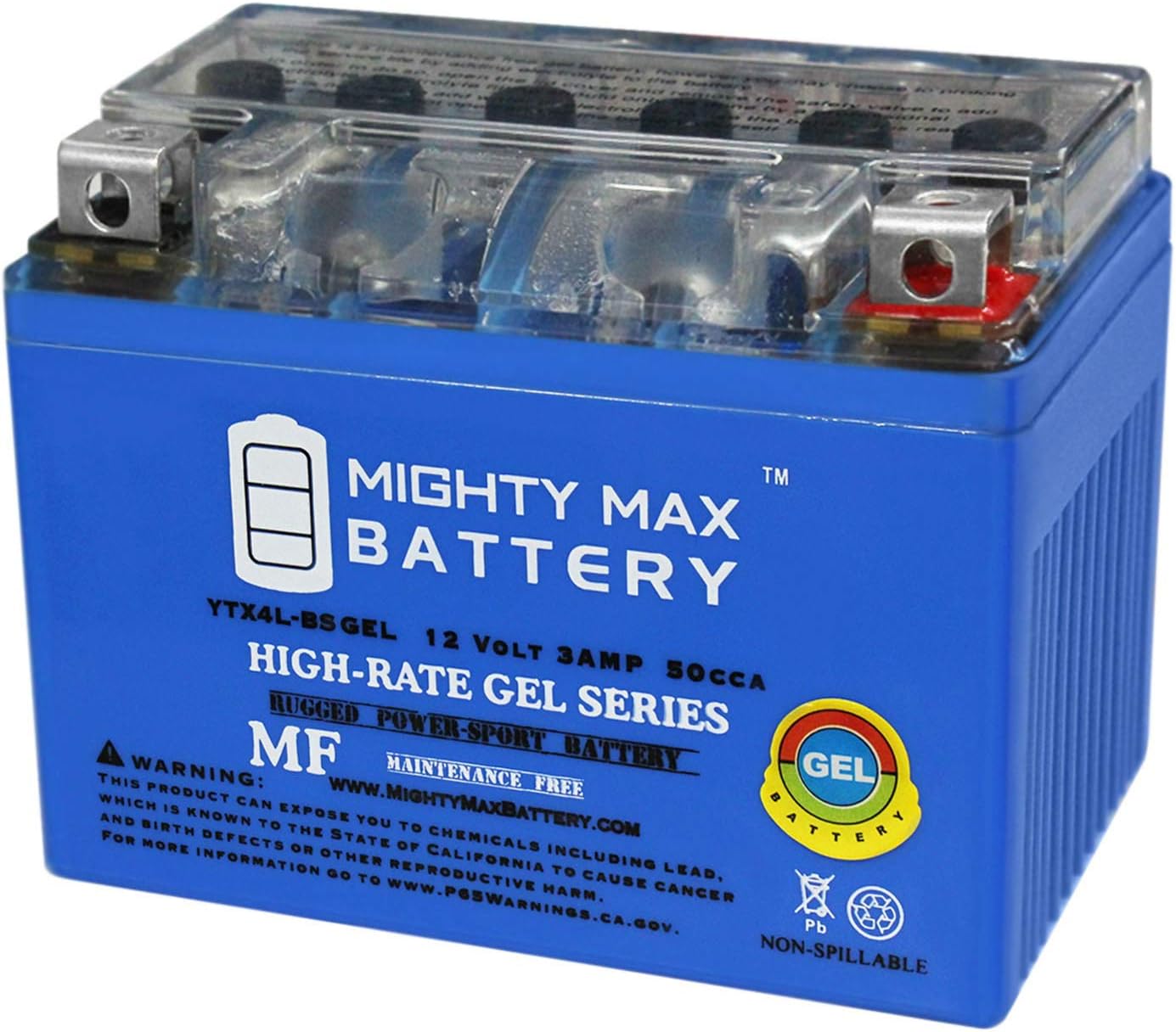 Mighty Max Battery YTX4L-BS GEL Replacement Battery for Power Sonic CB4L