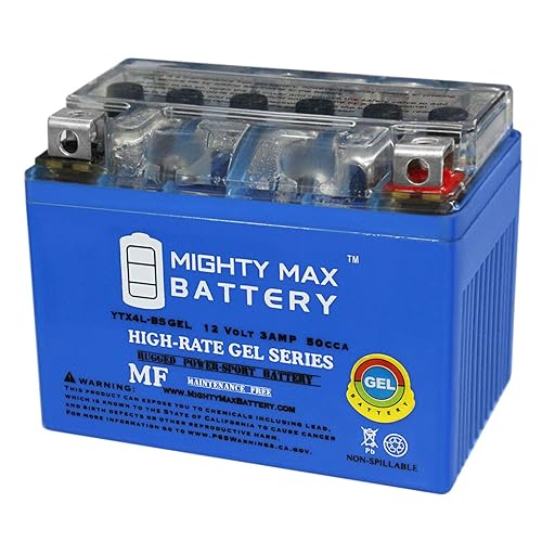 Mighty Max Battery Reemplazo de batería de gel YTX4L-BS 12V 3Ah