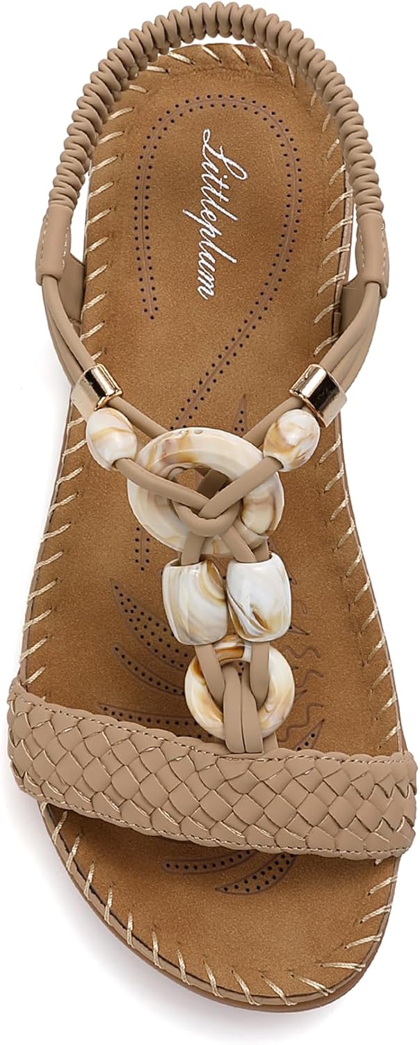 Handmade bohemian braided sandals with arch support for walking.