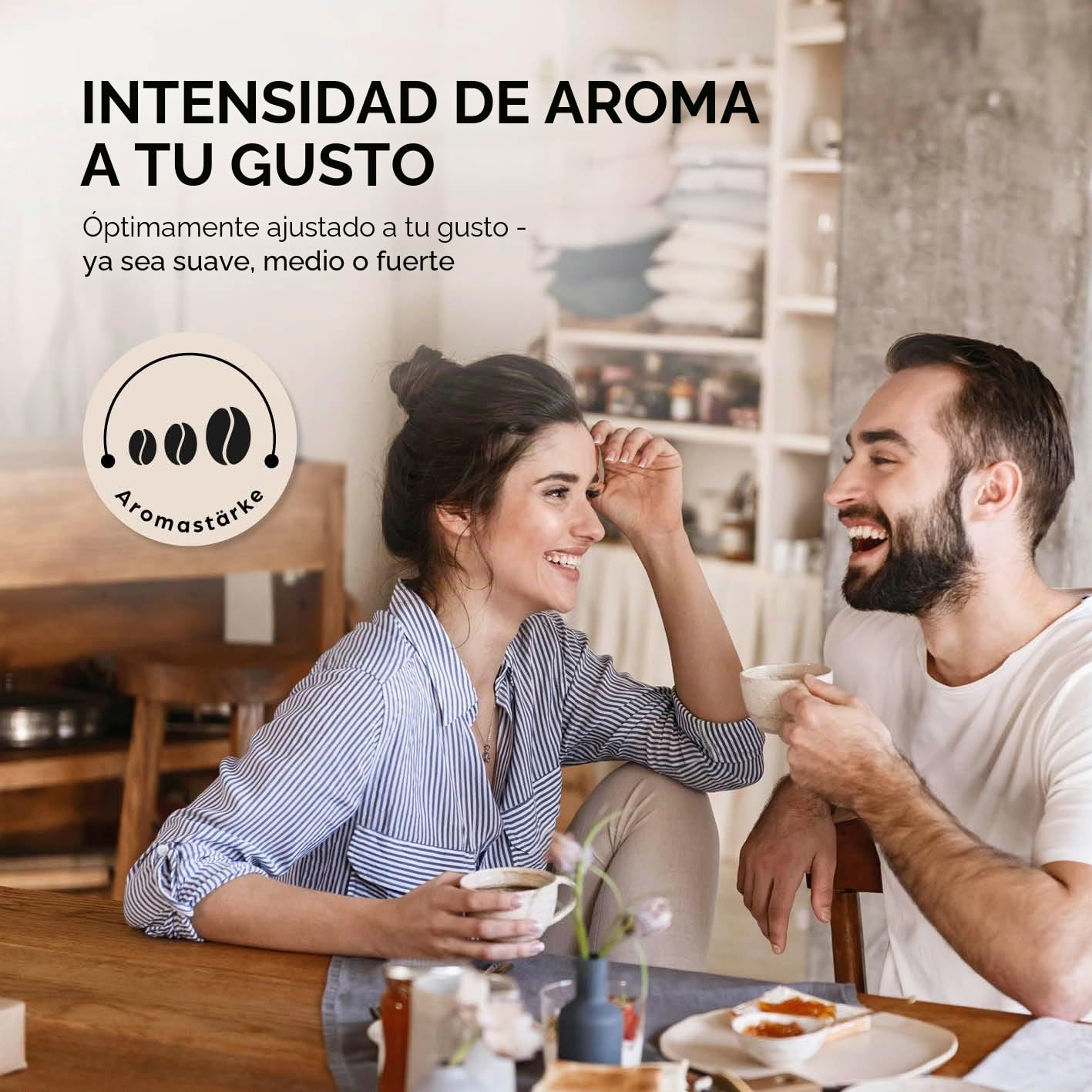 Barista Cafetera de filtro con jarra térmica, temporizador de 24 horas y filtro permanente, para 8 tazas de café, cafetera para polvo [negro]