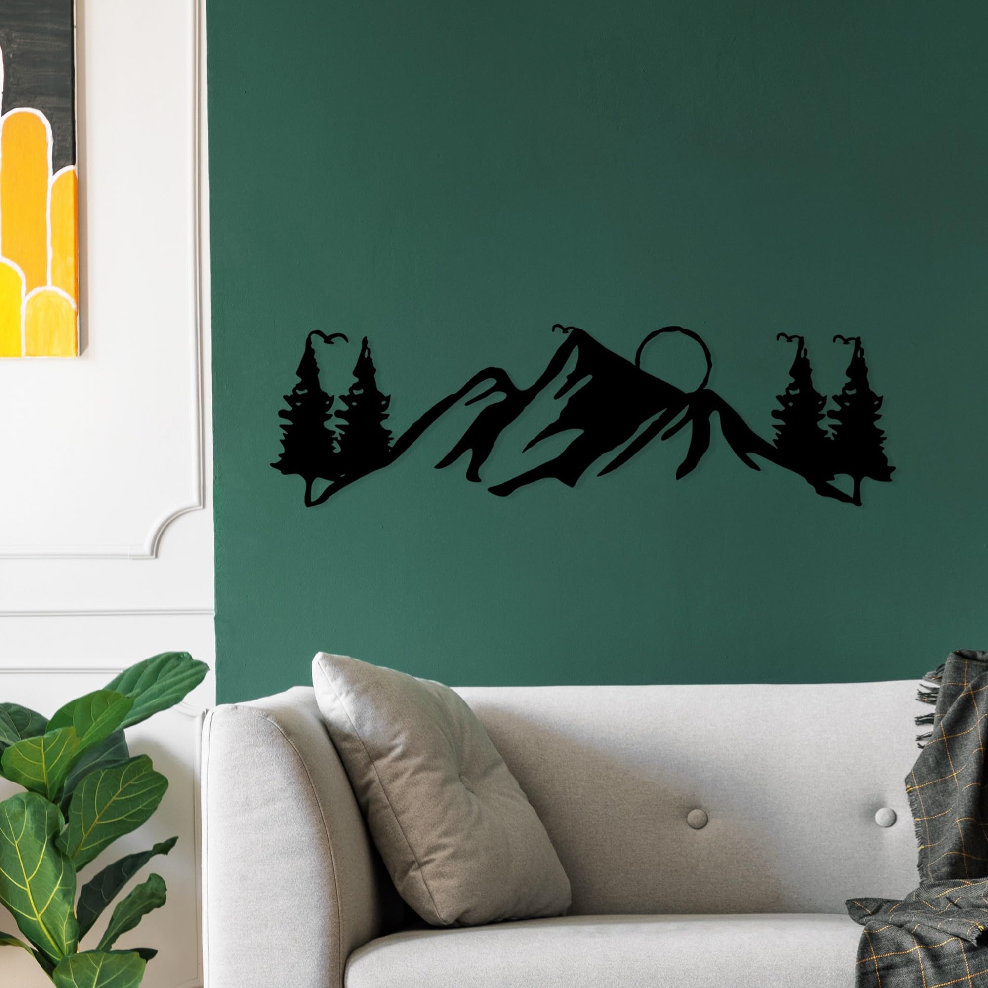 Stylish Black Decorative Metal Wall Accessory, 20 x 70 cm, 100% Metal, 1.5 mm Thick, Lightweight & Easy to Hang, Perfect for Home Decor