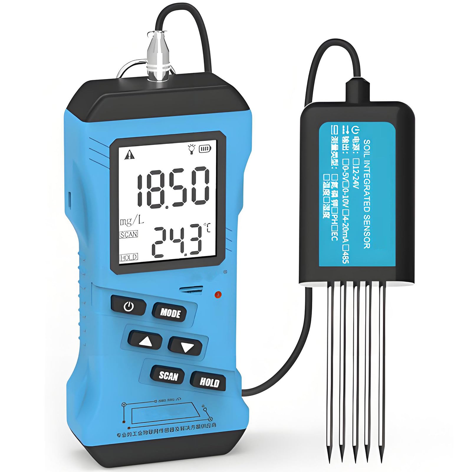 SHENGSHIYU Soil Tester, 7-in-1 Soil Test Kit,Digital Moistures Tester