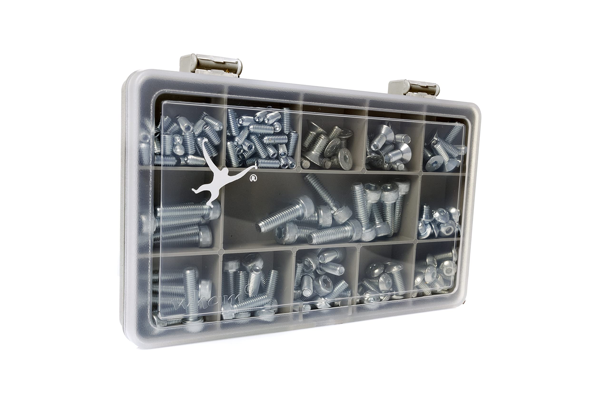 Monkeyjams' Shed 206 Piece Bike Bolt Kit. Zinc Plated High Tensile Steel.