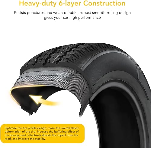 Miniatura 4 de Trailer Tires ST22575D15 H78-15 Trailer Tires, Load Range C, 6 PLY, Set of 2