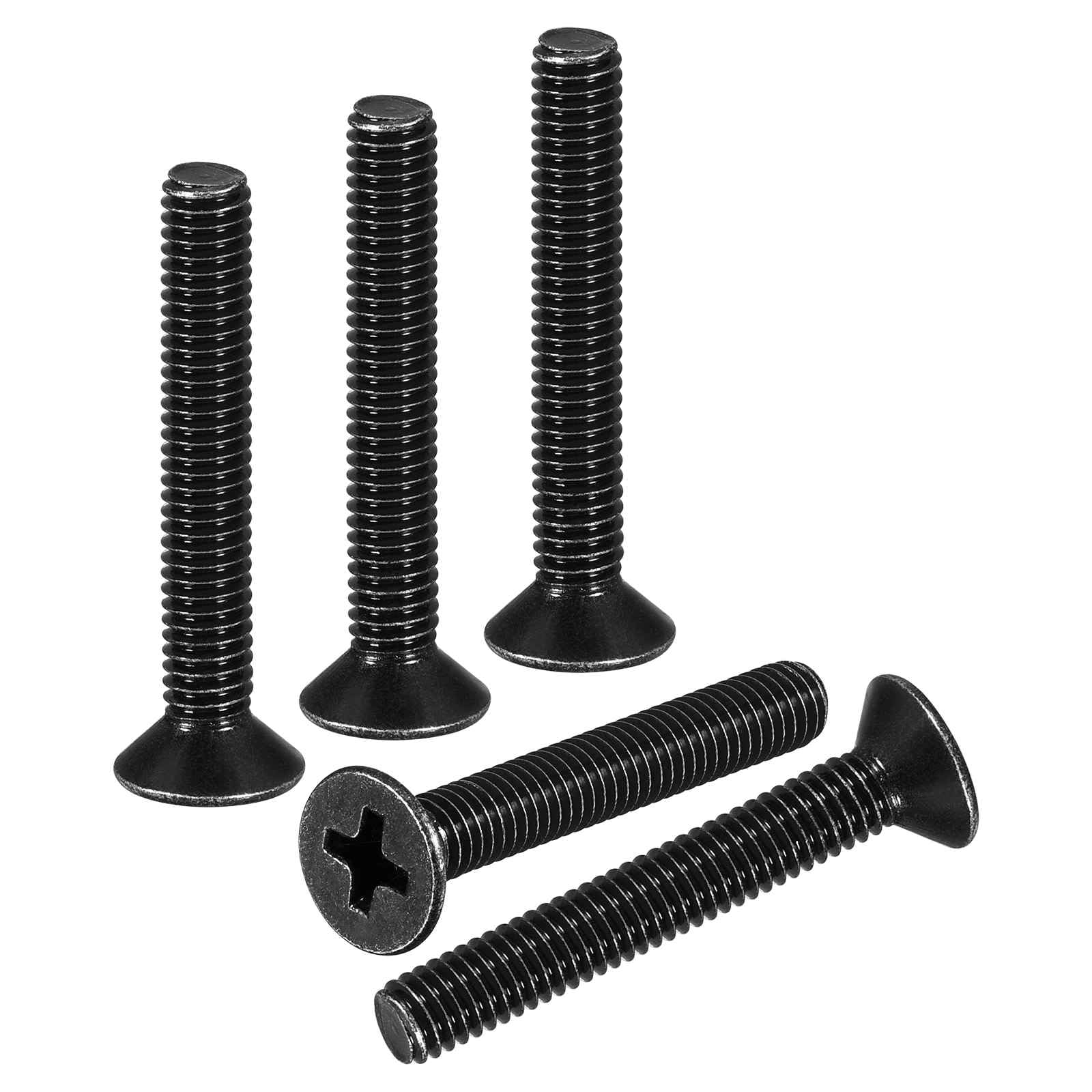 DTGN #4-40x1" Flat Head Machine Screws - 100PCS - Good for Electronics and Machinery - 304 Stainless Steel Phillips Countersunk Micro Machine Screws Bolts- Black