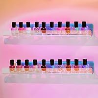 Vista 5 de upsimples Estantes acrílicos para decoración de pared, estante de exhibición de 15 pulgadas para perfumes, cuidado de la piel, esmalte de uñas