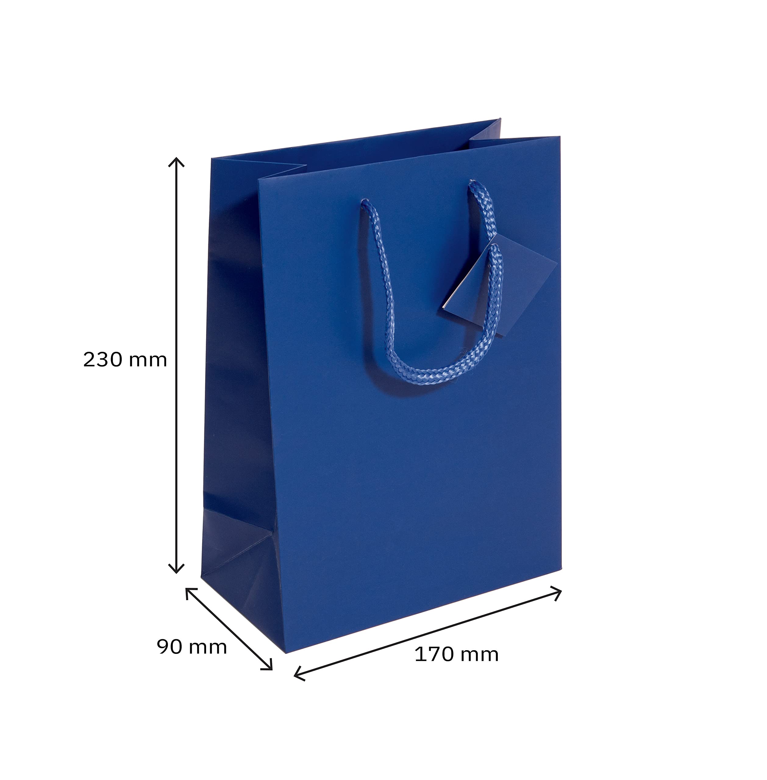 Lot De 6 Sachets Cadeaux Taille Bouteille – Bleu Motifs Géométriques – UK Greetings