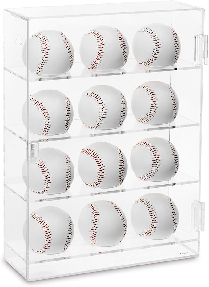 Ikee Design Acrylic Mountable Baseballs Display Case