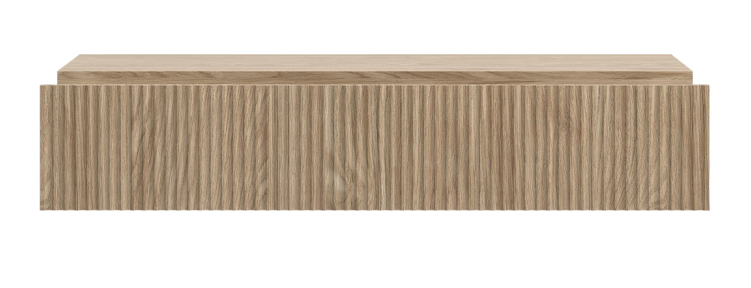 Selsey Consolle Ingresso Sospeso 90 x 17 cm Tavolo Console con Cassetto A Lamelle Rovere Oliato Nolie