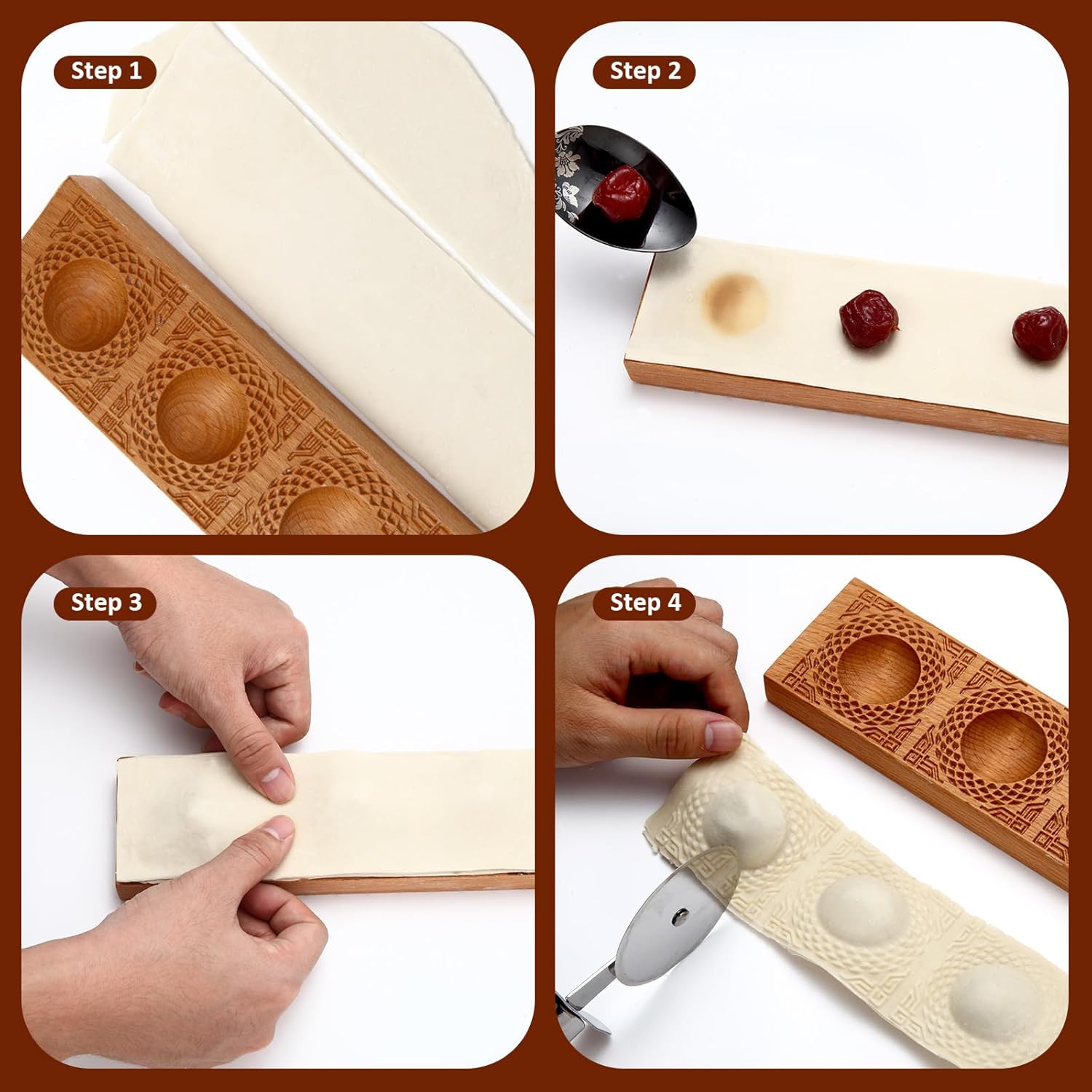 Ravioli Molding Lade Plaat Set Met een Houten Deeg... – Grandado Ravioli Molding Lade Plaat Set Met een Houten Deeg... – Grandado