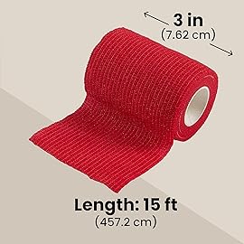 Juvale Cohesive Self-Adherent Bandage Wrap - Elastic Support for Sprains & Sports Tape - Vet Wrap for Horses & Dogs - Hand-Tearable Design & Grip Tape - 24 Rolls, 3 in x 5 yd, Multicolor