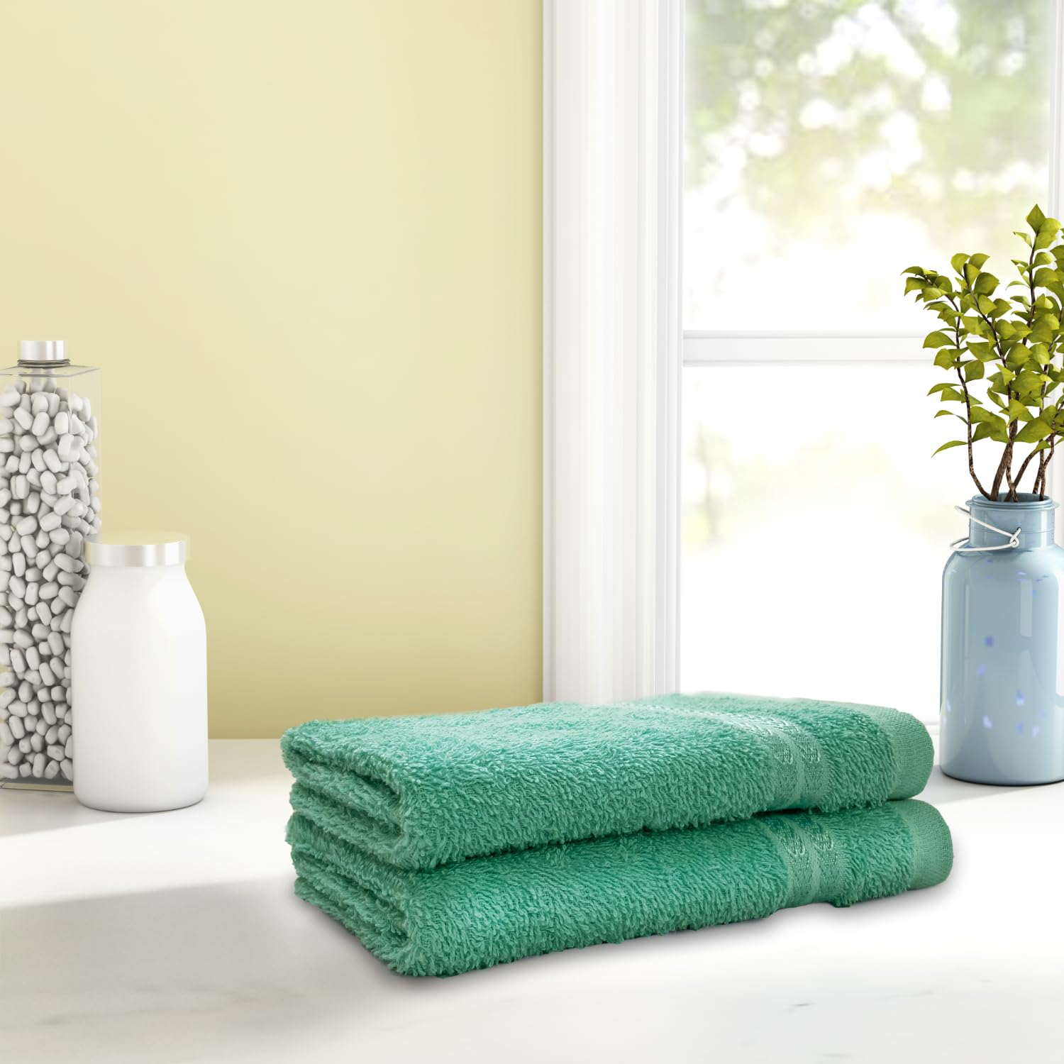 Welspun Anti Bacterial 100% Cotton Hand Towel-Classic Mint (B0CGXF34MD) Amazon Price History, Amazon Price Tracker