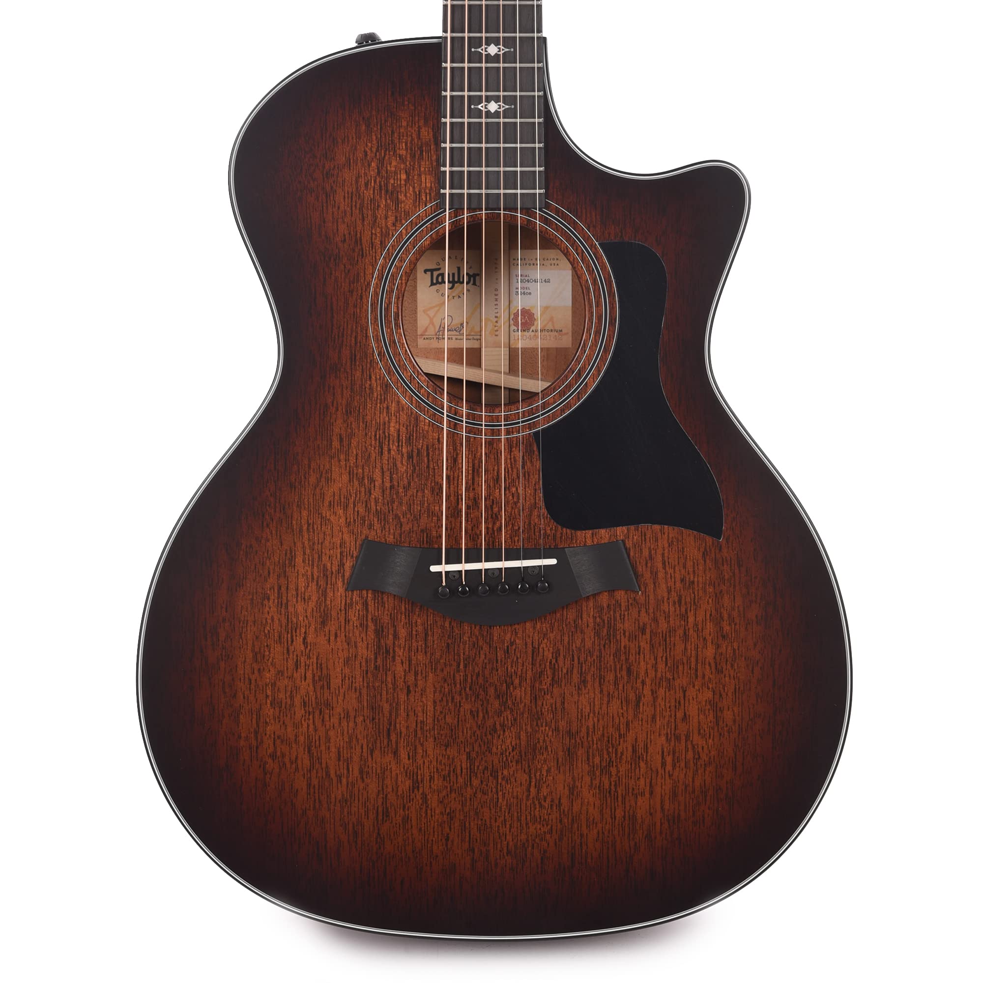 Amazon.com: Taylor 324ce Acoustic-electric Guitar - Shaded Edgeburst ...