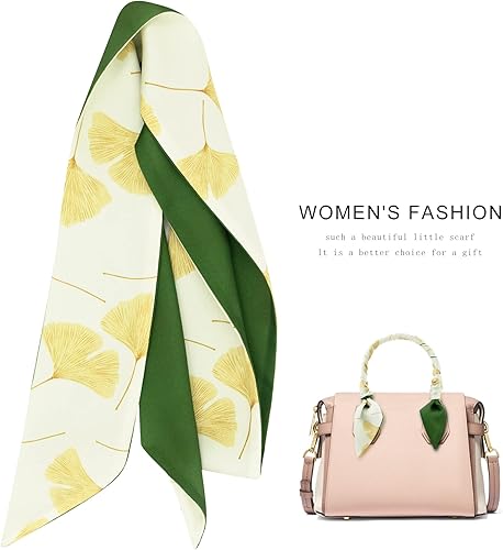 Miniatura 2 de Women's Designer Neckerchief Handbag Handle Ribbon Fashion Scarf Flower Printed Hair Tie