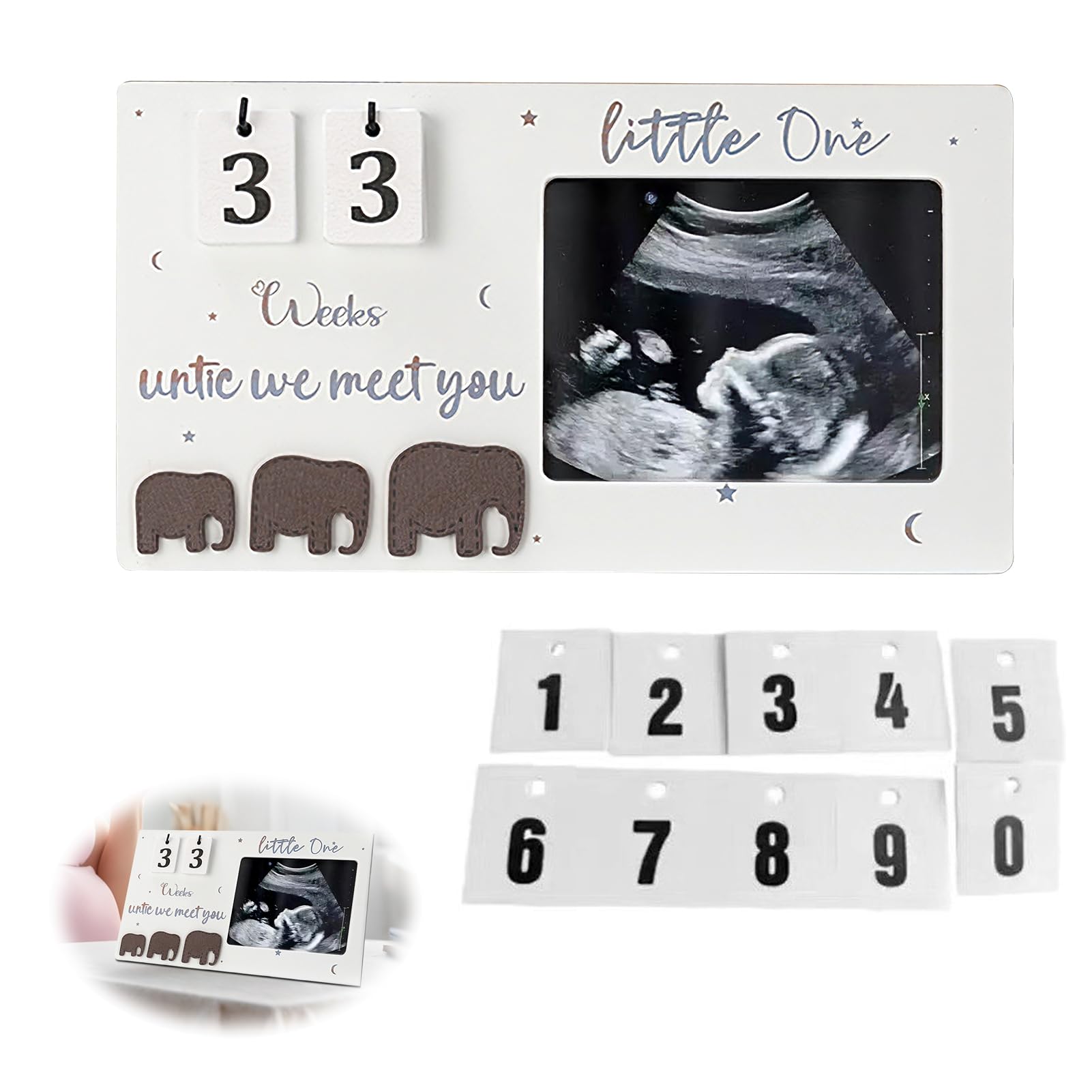 Baby Scan Photo Frames, Baby Countdown Ultrasound Photo Frame, Pregnancy Gifts Mum to be Gift, Babys Announcement Gifts