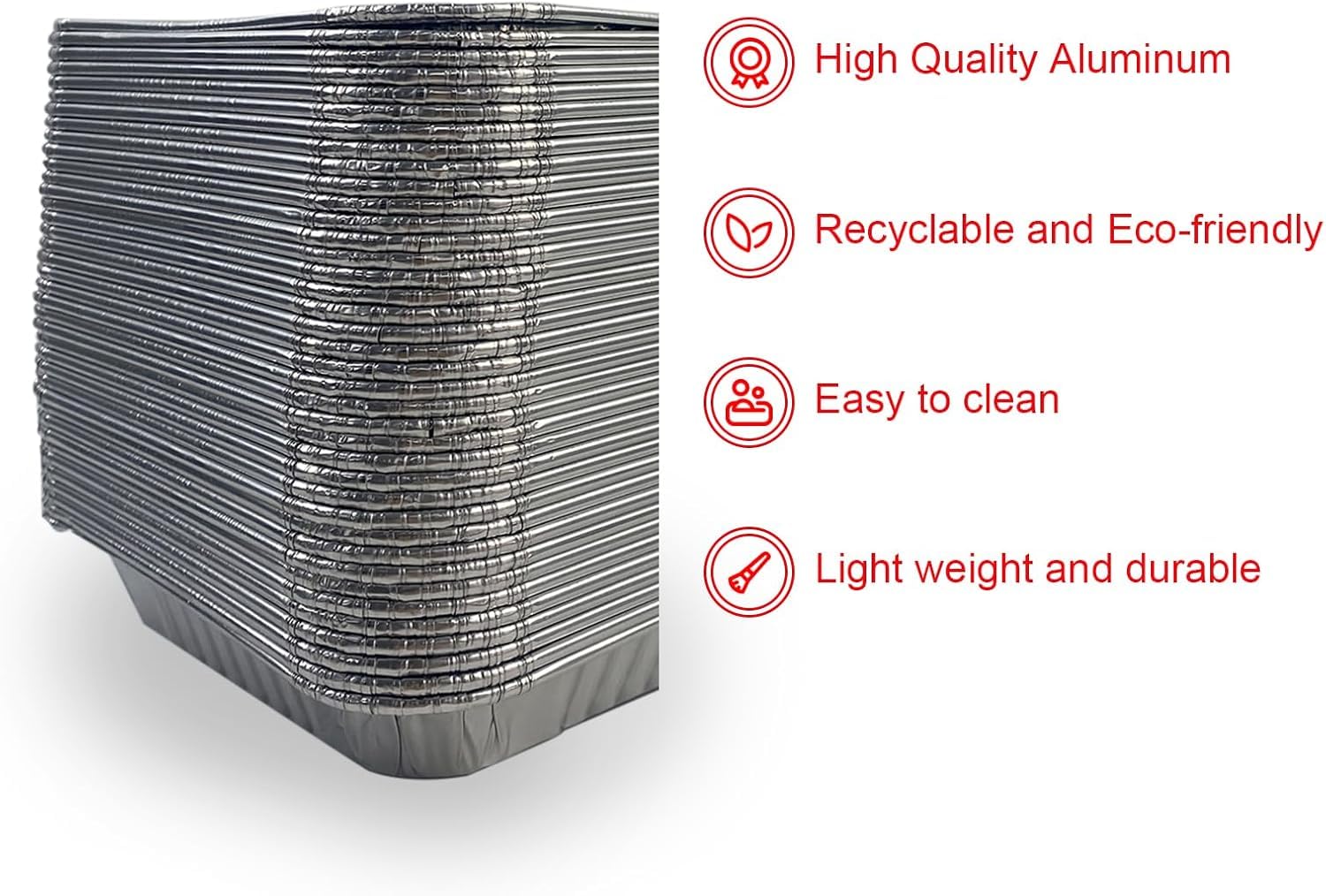 Lot de 40 bacs d'égouttement en aluminium pour barbecue Ninja OG701 Woodfire - Compatible Weber Spirit, Genesis, Q Series