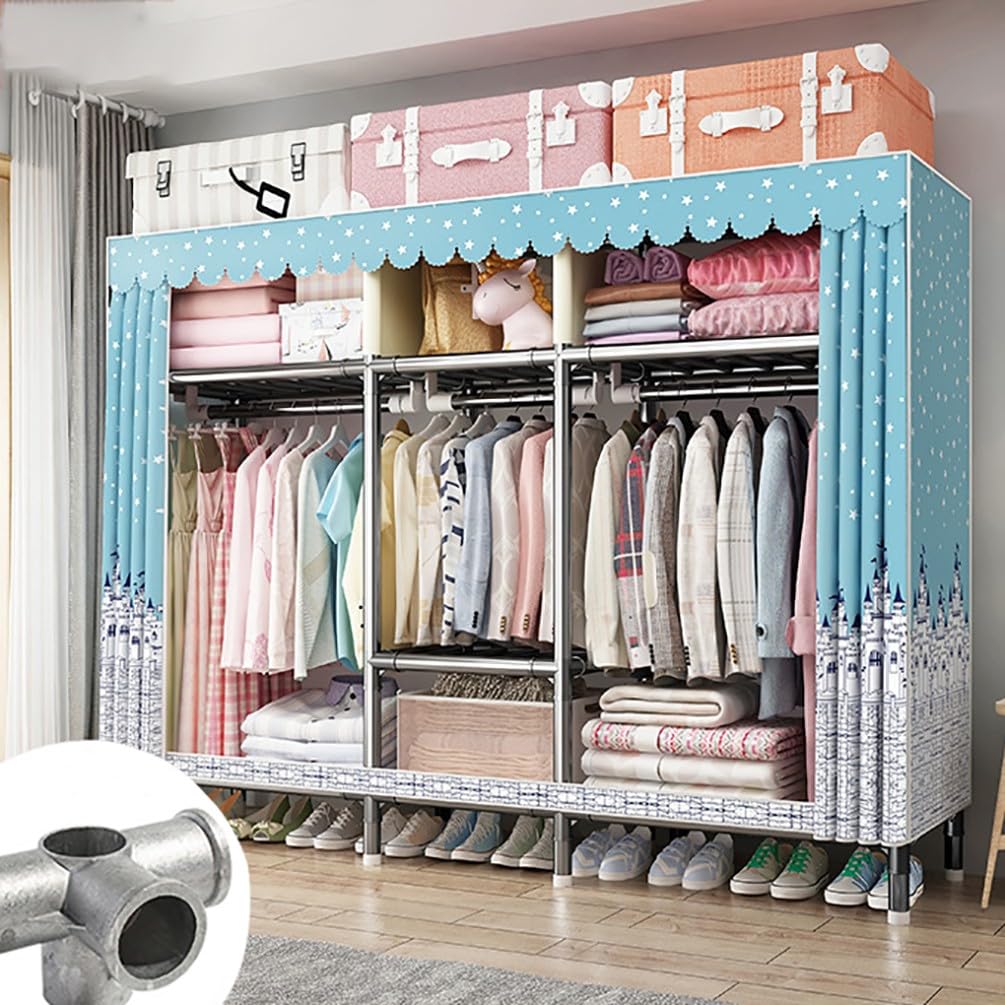 Armoires en tissu pliables et étagères de placard portables 168 cm de large