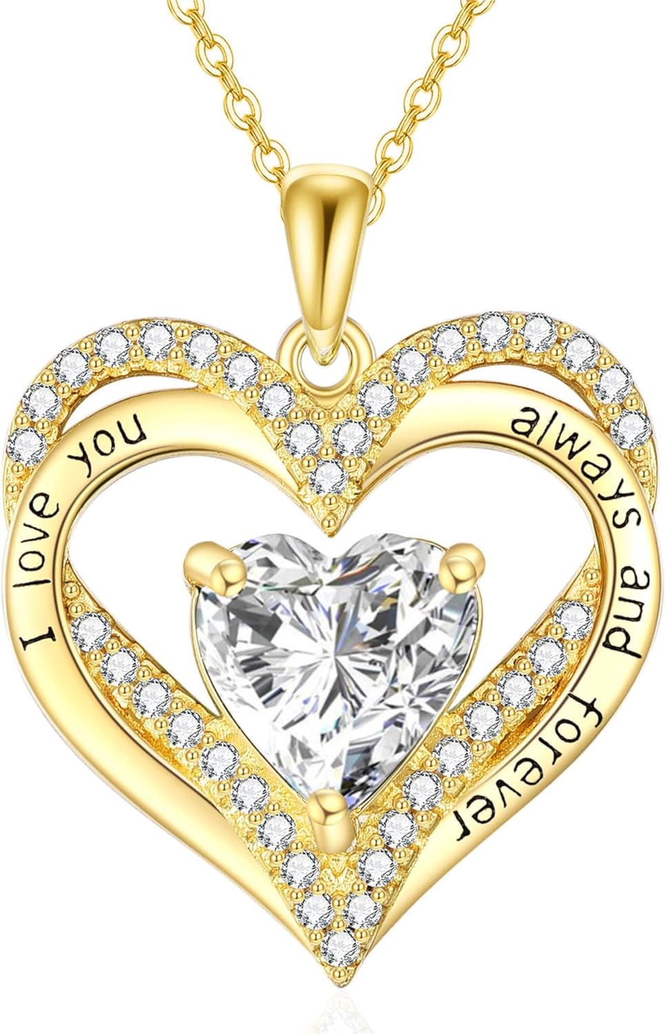 Valentines Day Gift for Her,S925 Silver Jewelry with Birthstone Pendant,Wife Jewelry Rose Gold, Mom Birthday Valentines Mothers Day Gifts, Girlfriend Necklaces, Daughter Heart Jewel, Anniversary for Her