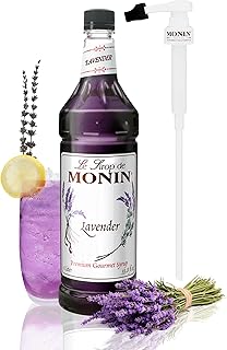 Monin - Lavender Syrup With Pump, Aromatic and Floral, Natural Flavors, ...