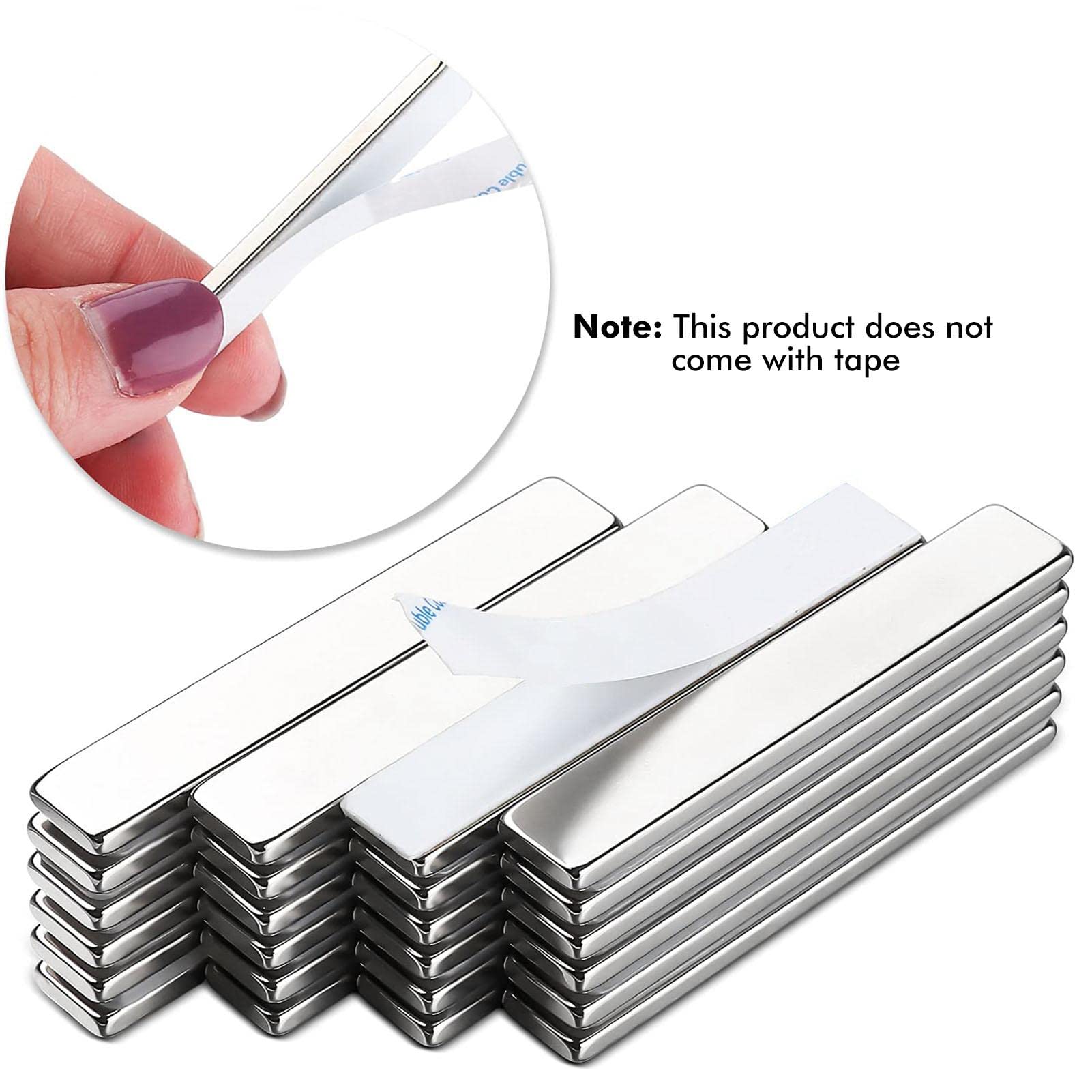 20 Magnetі Al Neodimio 50x10x3 Mm - Calamite Forti Rettangolari, Per Lavagna, Frigorifero, Cucina - Foto 4