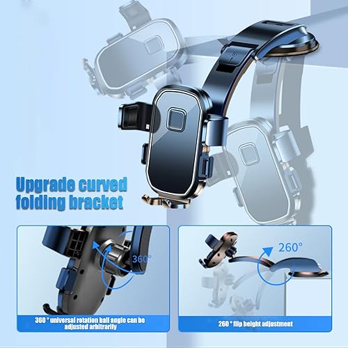 Miniatura 4 de Yonput Paquete de 1 soporte para teléfono de automóvil 3 en 1 soporte universal con ventosa para tablero de salpicadero compatible con teléfono de