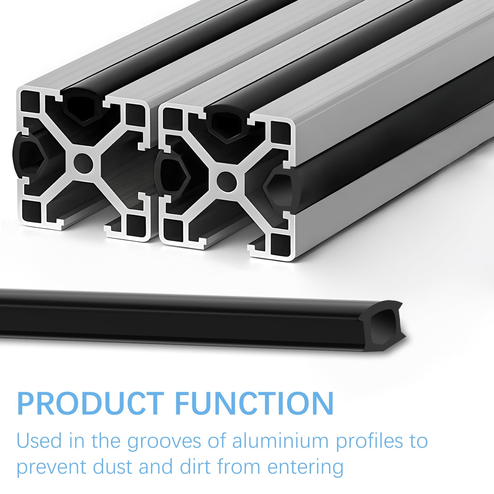 alwaiiz 10m aluminium profiel groef afdekking, 8mm serie sleuf