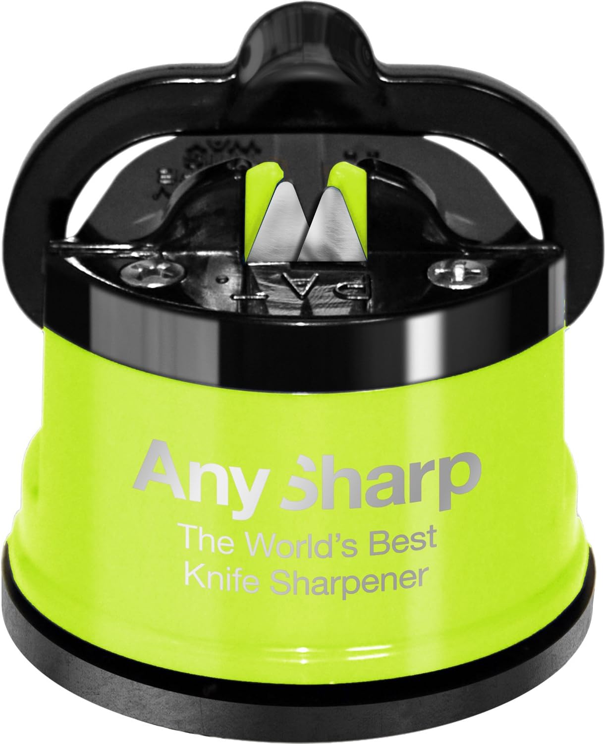 AnySharp Pro Metal Knife Sharpener with Suction, Citrus Green
