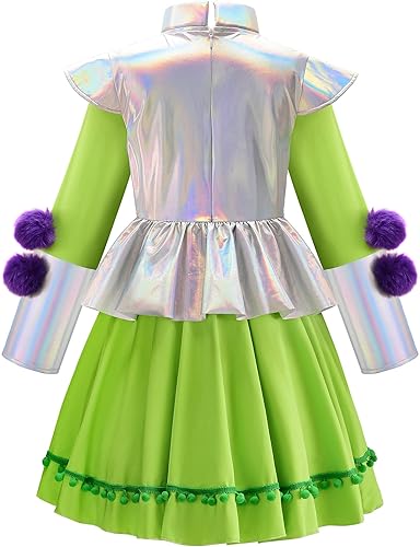 Miniatura 2 de ReliBeauty Disfraz de alienígena para niñas, disfraz de Halloween para niños pequeños