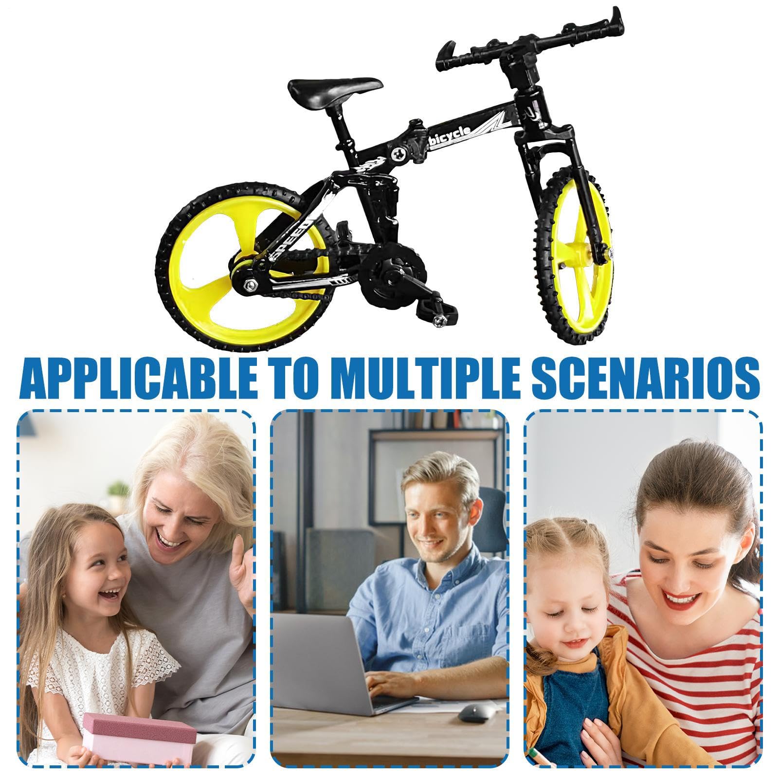 Générique Mini Jouet De Cyclisme – Anti-Stress Finger Cycling | Modèle De Vélo De Montagne Miniature De Vélo Miniature, Mini Véllo De Course Rétro en Métal Moulé sous Pression