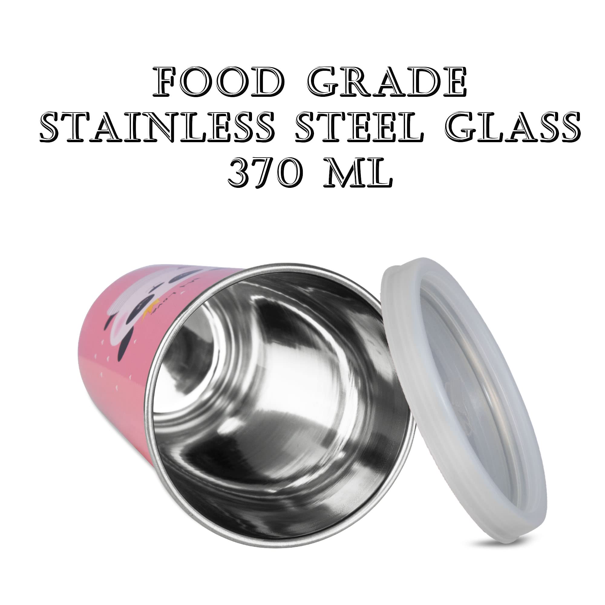 PDDFALCON Falcon Sipper Glass Multi Color, 100% Leakproof BIS Certified, Jindal Seal & Made in India - 450ml (CN3Straw) 1