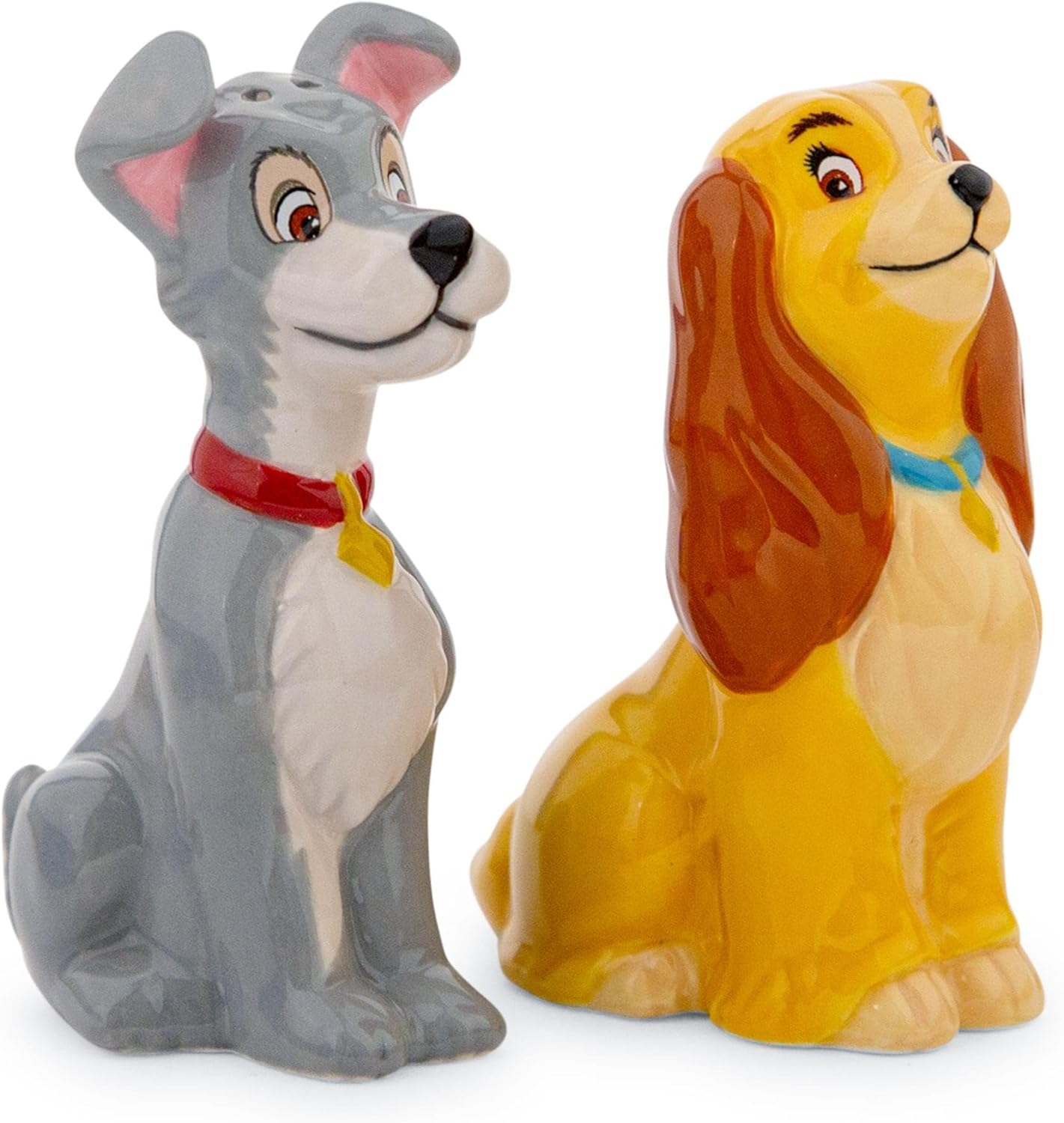 Disney Lady and The Tramp Ceramic Salt and Pepper Shakers, Set of 2 | Spice Dispenser Storage Canisters