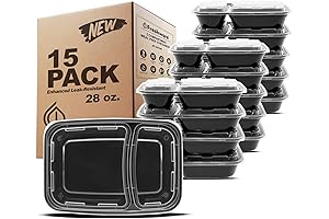 15-Pack Food Storage Containers with Dividers