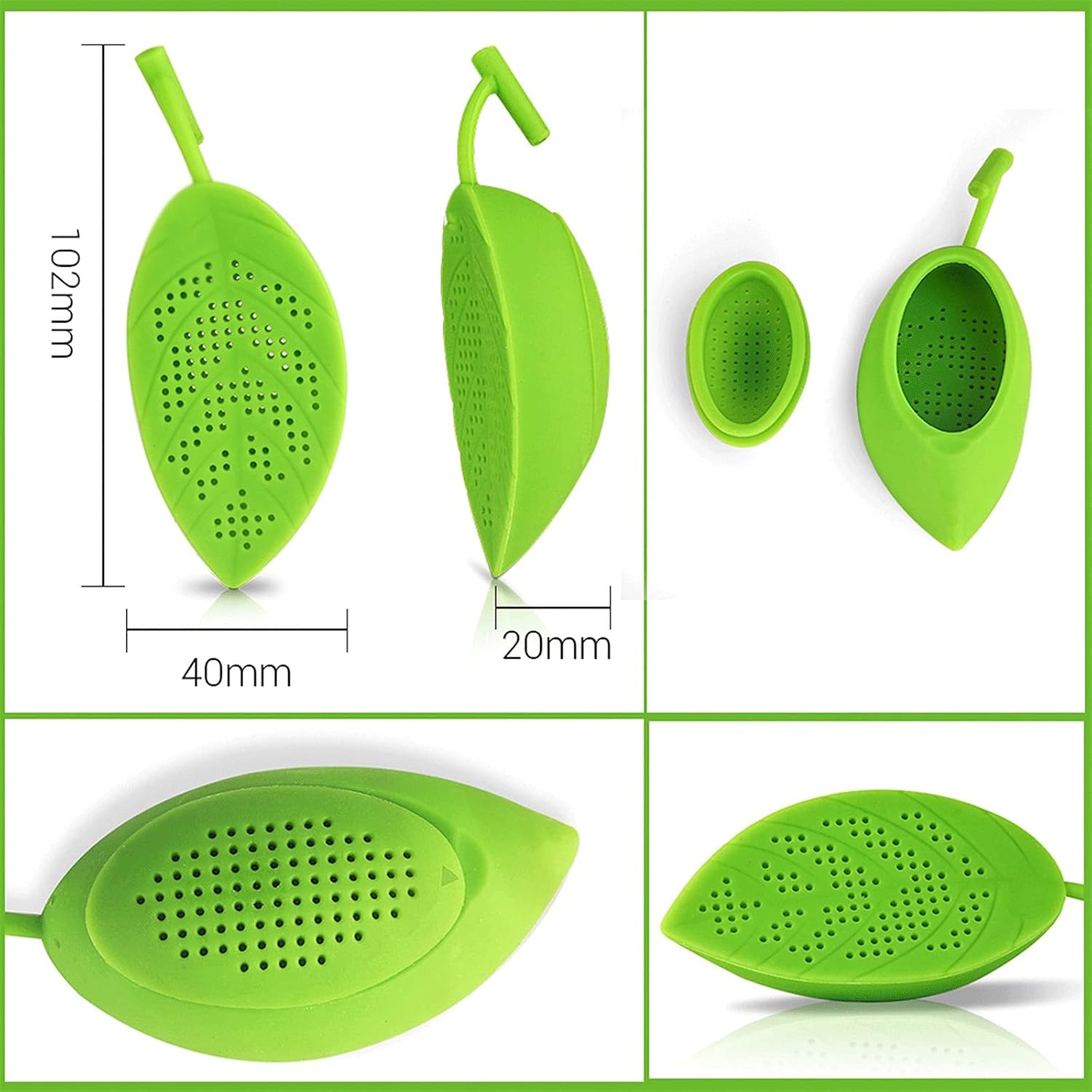 Tea Filters Silicone Tea Infuser Creative Leaves Shaped Funny Herbal Bag Reusable Coffee Filter Diffuser Strainer