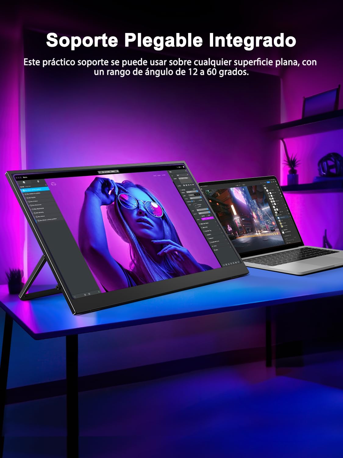 UPERFECT 17.3" 4K QLED Monitor Portátil 100% AdobeRGB 1500:1 500 Nits UHD