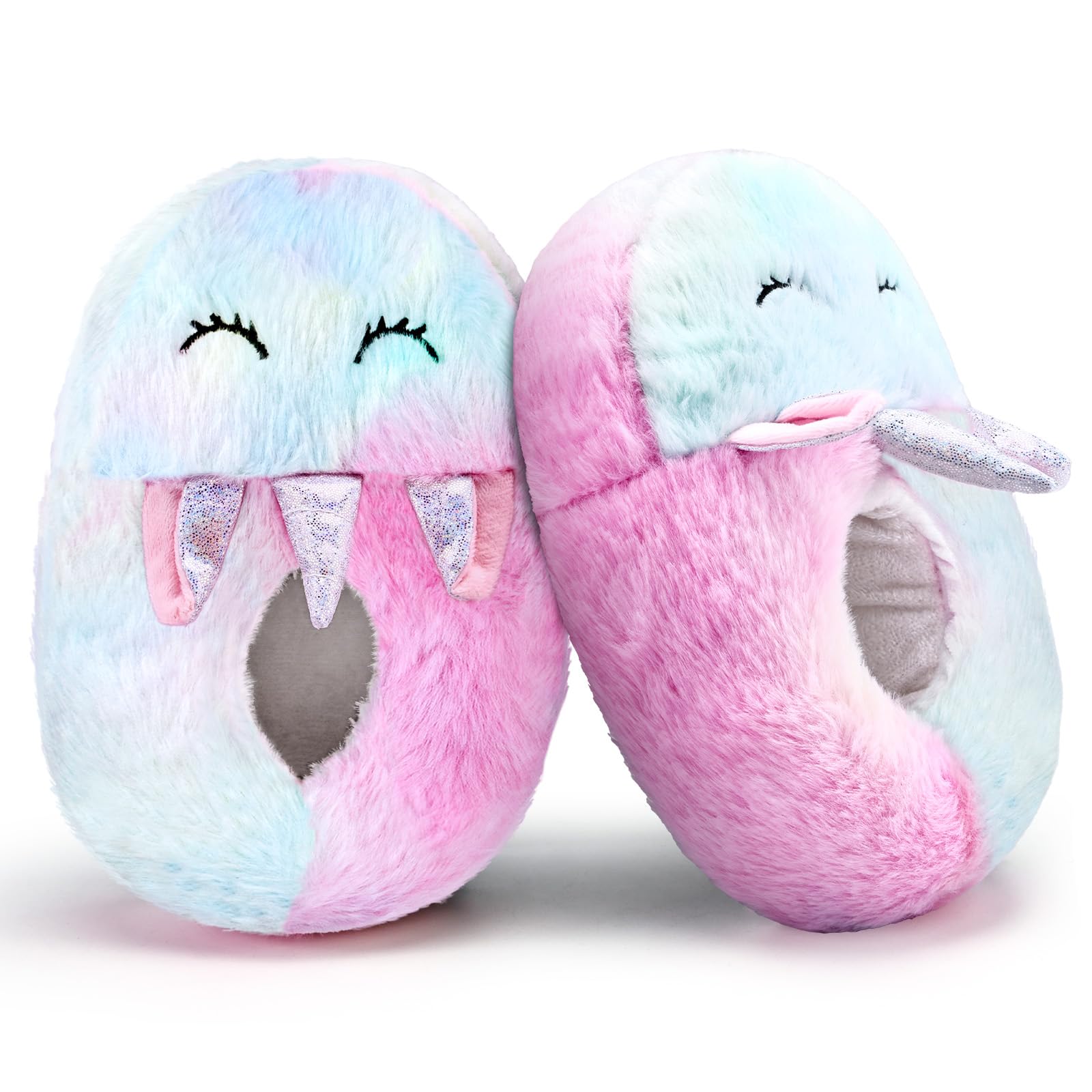 IceUnicorn Hausschuhe Kinder Jungen Mädchen Weich Tierdesign Warme Slippers