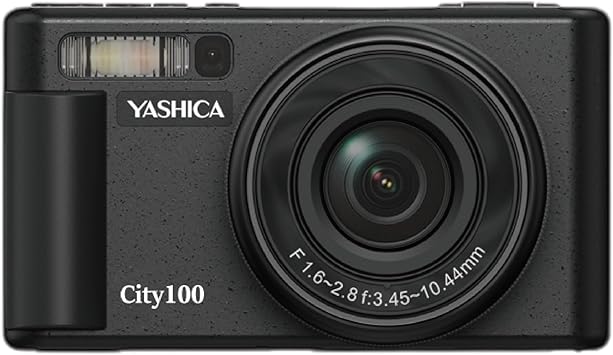 كاميرا ياشيكا سيتي 100 الرقمية بدقة 13 ميجابكسل 5K Ultra HD - أسود