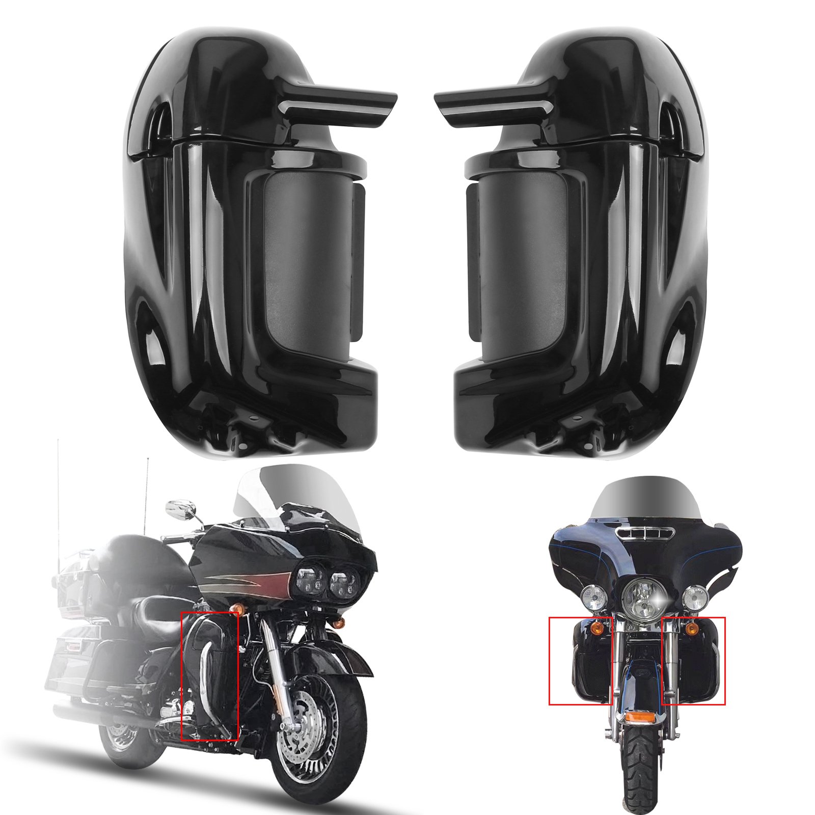 Topteng Lower Leg gelüftete Fairings Glove Box passend für Harley Road Street Electra Glide 1983-1913