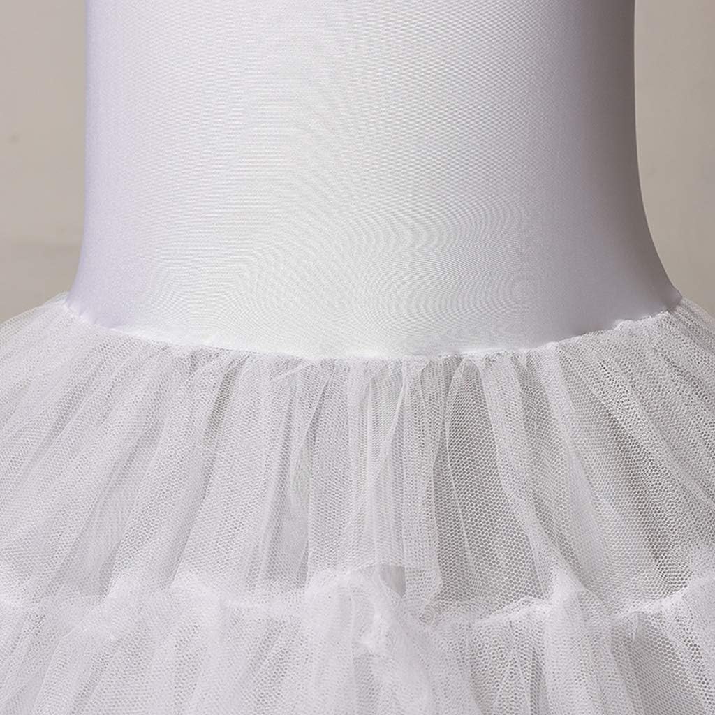 Petticoat Women Layered Fishtail Petticoat Underskirt Hoopless Tulle Bridal Crinoline Slip, Total Length:100cm, White - Image 3