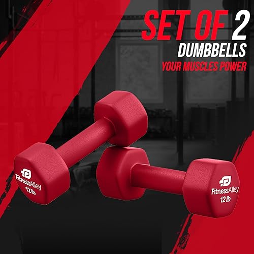 Miniatura 2 de Juego de mancuernas hexagonales revestidas de neopreno para un agarre antideslizante, juego de pesas de mano hexagonales de neopreno, juego de dos